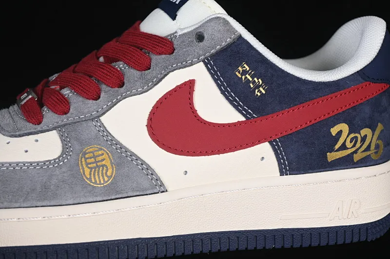 All Categories Nk Air Force 1 Air Force Series Nk Air Force 1 Low Air Force Low Nike Air Force 1'07 Low Red Navy Contrast Color Air Force One Low Casual Sneakers JP2026-153